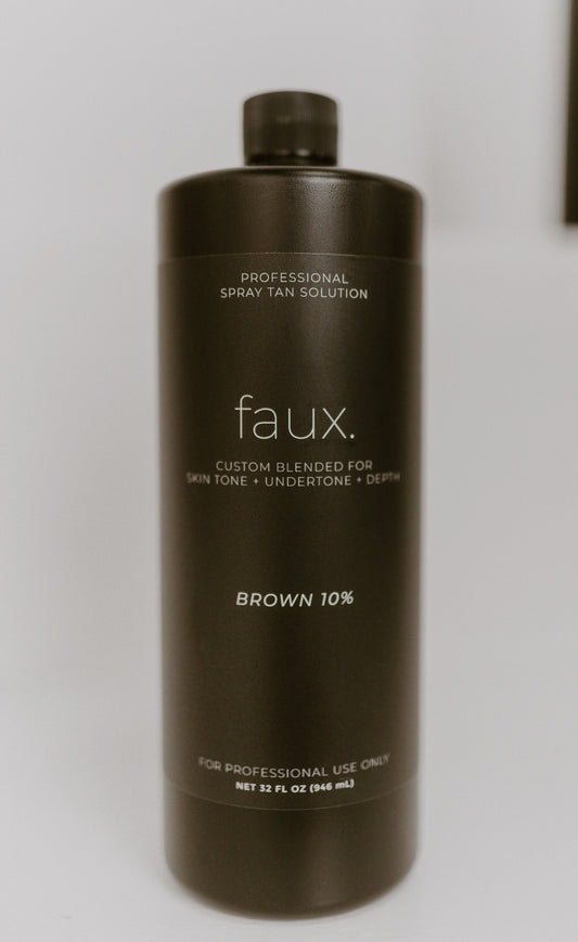 faux. Brown 10%