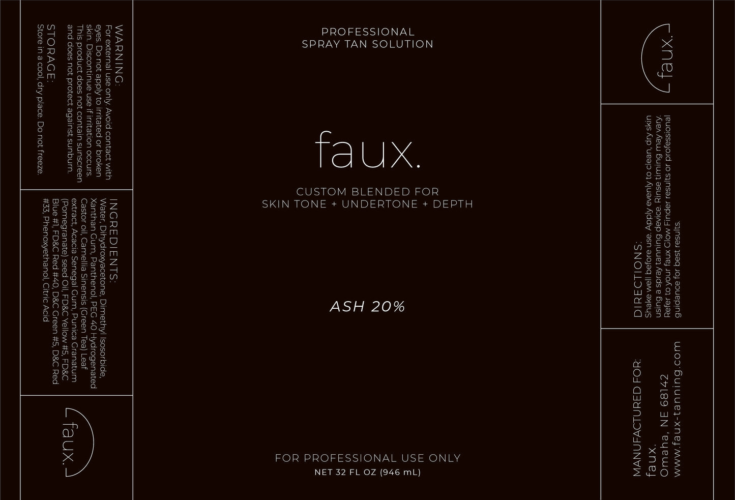 faux. Ash 20%