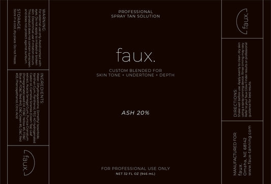 faux. Ash 20%